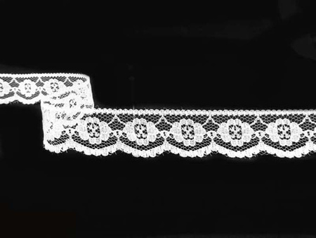 Koronka 2,7cm stabilna biała