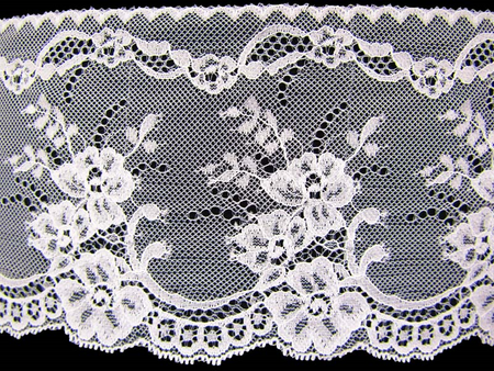 Koronka 11cm stabilna biała