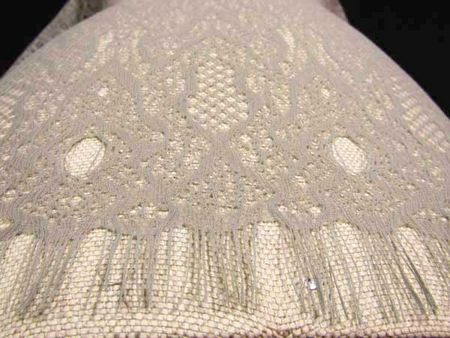 Koronka 145cm stabilna poliamid popiel