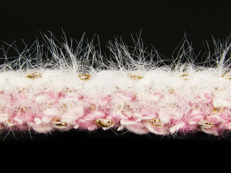 Taśma 12mm ozdobna "CHANEL" róż