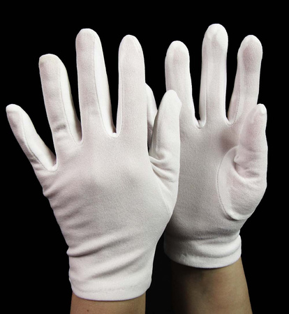 Rękawiczka DZIANINA komunia biała