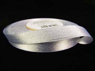 Wstążka 10mm atłas REXOR srebrna