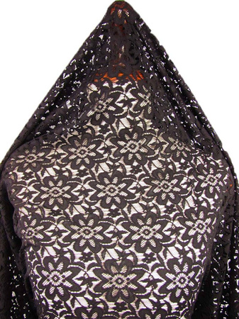 Koronka 150cm poliesterowa czarna