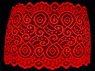 Wstawka 17cm elastyczna czerwona