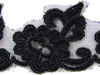 Koronka 4,5cm tiulowa czarna