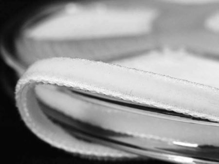 Aksamitka 5mm dwustronna biała