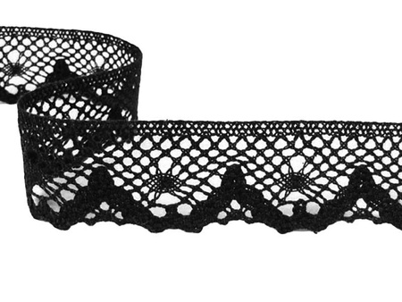 Koronka 4cm bawełniana czarna