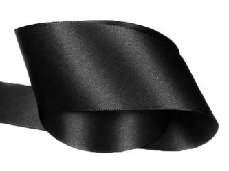 Wstążka 50mm atłas czarna