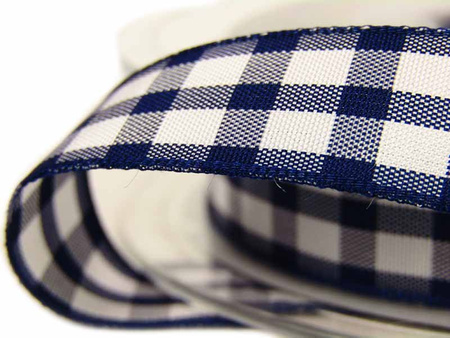 Wstążka 15mm kratka CHECK granat