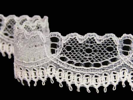 Koronka 2,5cm elastyczna biała