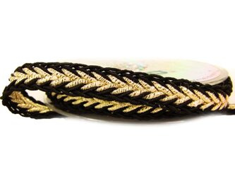 Taśma 1cm galonowa czarno-złota