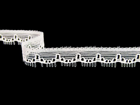 Koronka 0,8cm stabilna biała