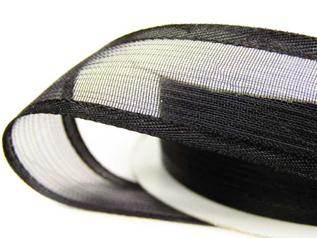 Wstążka 20mm organtyna LAMÓWKA czarna