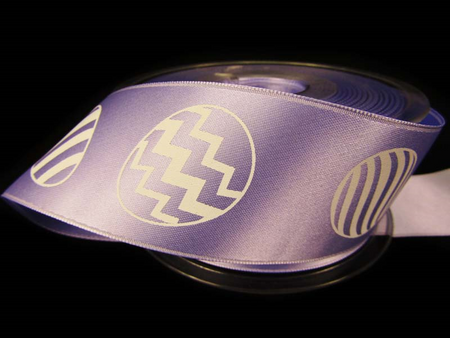 Wstążka 4cm atłas PISANKI fiolet