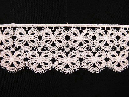 Koronka 5cm gipiurowa pudrowy róż