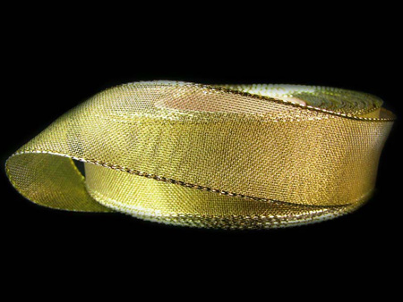 Wstążka 25mm siatka stare złoto