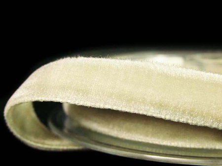 Aksamitka 10mm dwustronna beż