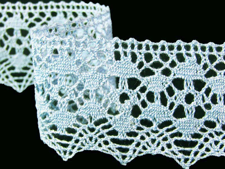 Koronka 4,8cm bawełniana błękitna