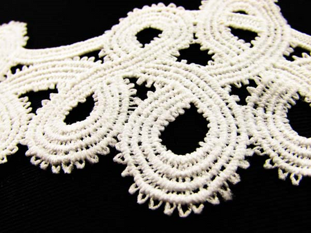 Koronka 7cm gipiurowa poly kość słoniowa