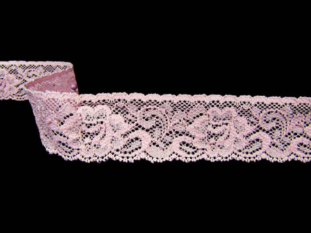 Koronka 3,5cm elastyczna antyczny róż