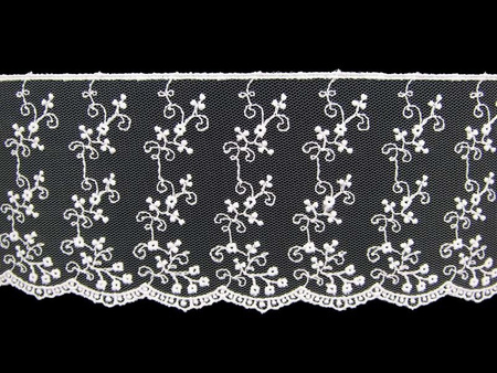 Koronka 8cm tiulowa biała