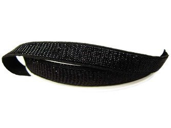 Taśma 10mm elastyczna ryps czarna