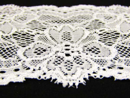 Koronka 7,5cm elastyczna biała