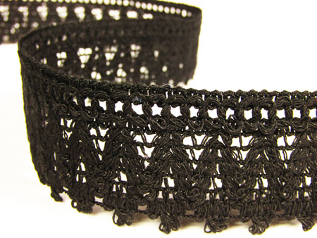 Koronka 4cm bawełniana czarna