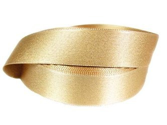 Wstążka 24mm atłas REXOR złoty beż