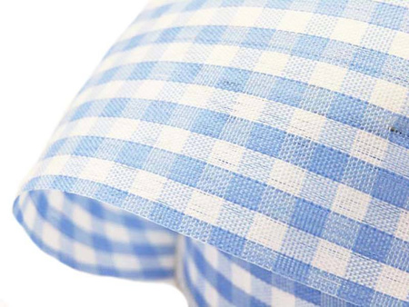 Wstążka 40mm cięta KRATKA błękitna