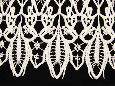 Koronka 30cm gipiurowa poly kość słoniowa