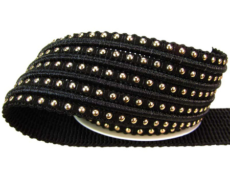 Taśma 40mm nitowana czarna