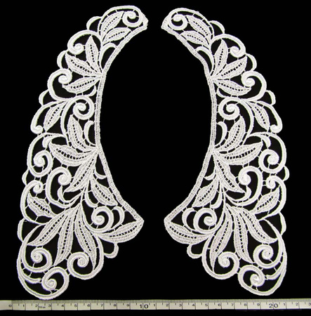 Kołnierzyk damski gipiura biały