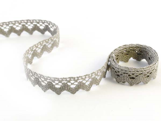 Koronka 1,7cm bawełniana len ciemny