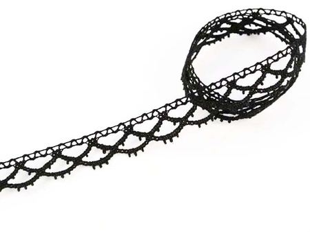 Koronka 1,5cm bawełniana czarna