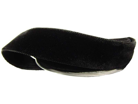Aksamitka 22mm dwustronna czarna