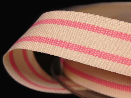 Taśma 15mm tkana PASY róż