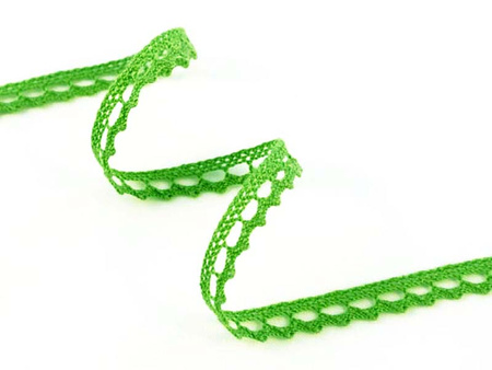 Koronka 0,9cm bawełniana zielona