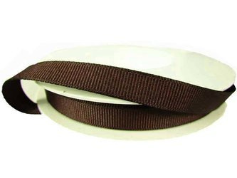 Taśma 9mm ryps poliestrowa brąz