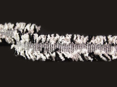 Taśma 1,5cm ryps "CHANEL" srebrna