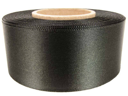Wstążka 40mm atłas grafit