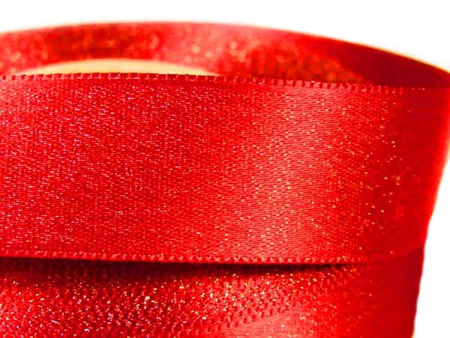 Wstążka 24mm atłas REXOR czerwona