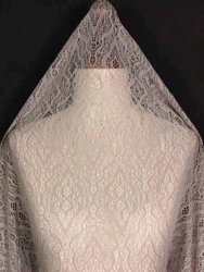 Koronka 145cm stabilna poliamid popiel