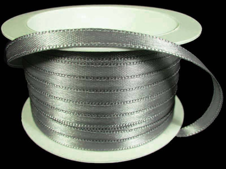 Wstążka 5mm atłas popiel stalowy