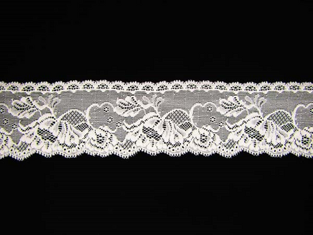 Koronka 6cm elastyczna biała