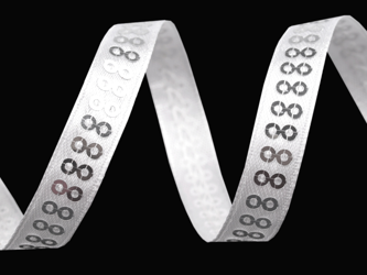 Taśma 1cm atłas CEKIN biała