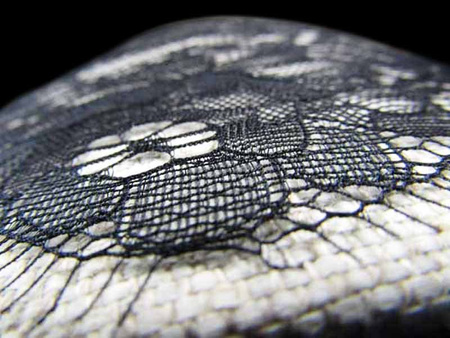 Koronka 11,5cm stabilna czarna