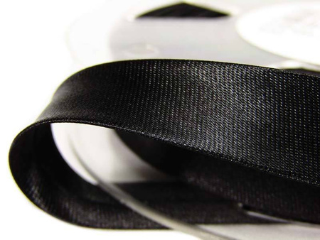 Lamówka 1,5cm atłasowa czarna
