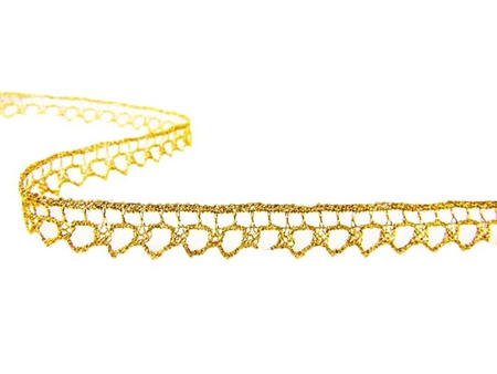Koronka 1,1cm metaliczna złota