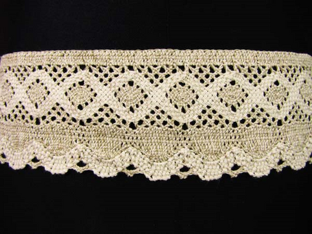 Koronka 8cm bawełniana len-ecru